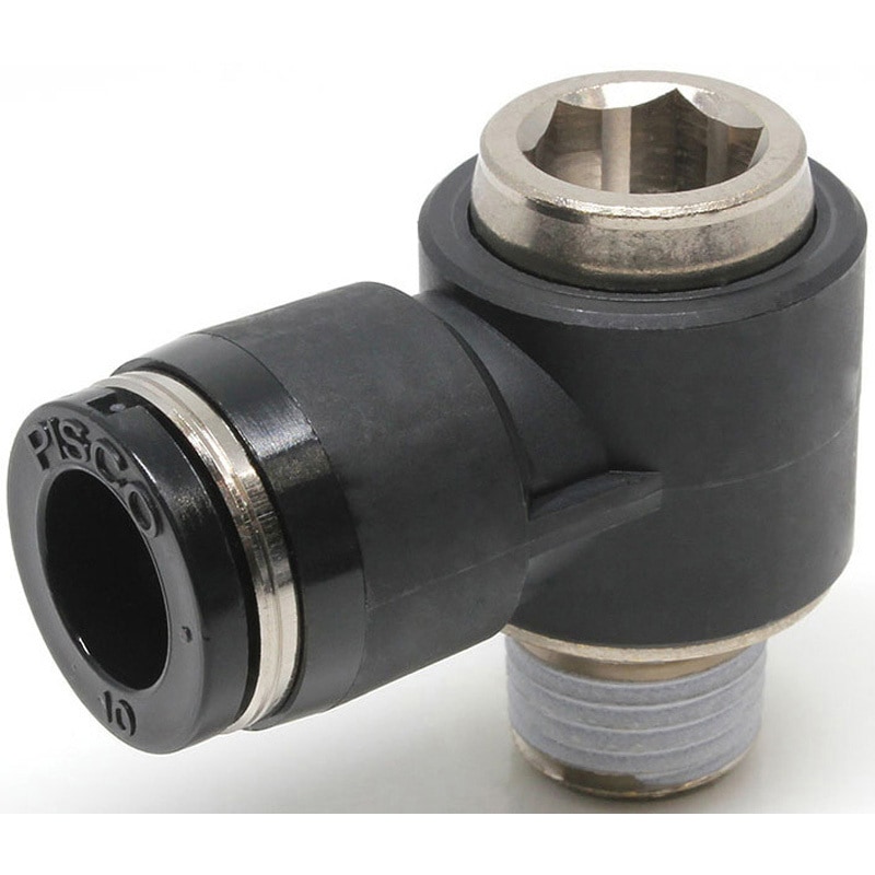 POL10-02W 六角穴付ユニバーサルエルボ PISCO(ピスコ) 標準タイプ R チューブ外径10mm 1袋(10個) POL10-02W