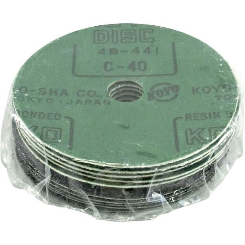 441 研磨ディスク 光陽社 C(炭化けい素) 粒度40 外径100mm 1箱(10枚