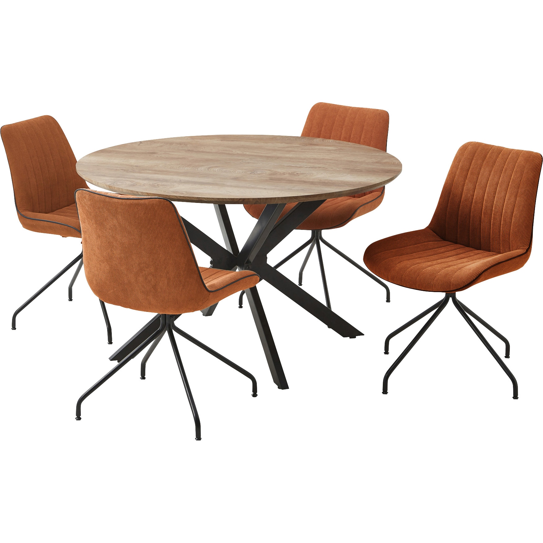 SH-24-0084-NAOR コロネ 120cm 円形 5点ダイニングセット 1