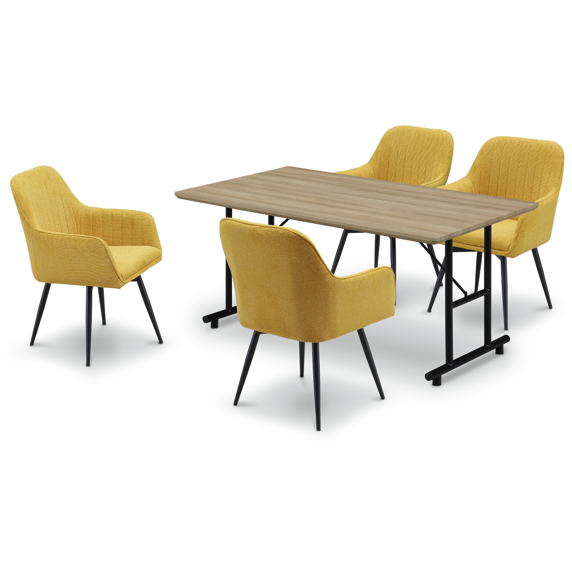 SH-24-0165-YE ラパン 150cm 5点ダイニングセット 1セット サンコウ 【通販モノタロウ】