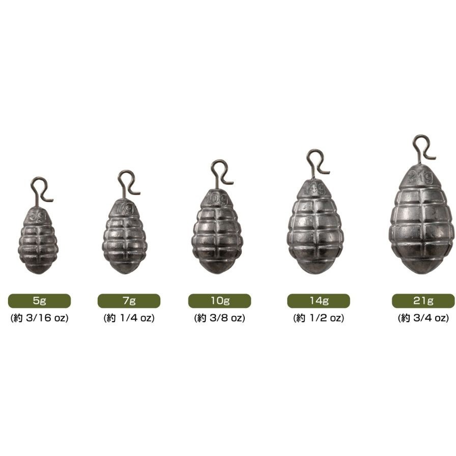 21g グレネードシンカー VARIVAS 入数2 21g - 【通販モノタロウ】