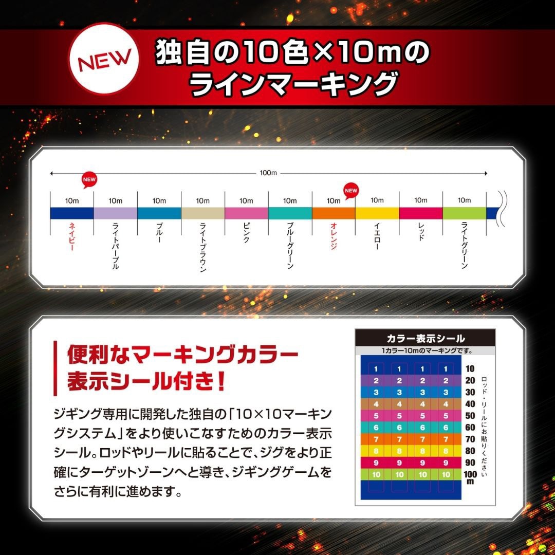 600m 5号 アバニ ジギング10X10マックスパワーPE X9 VARIVAS 長