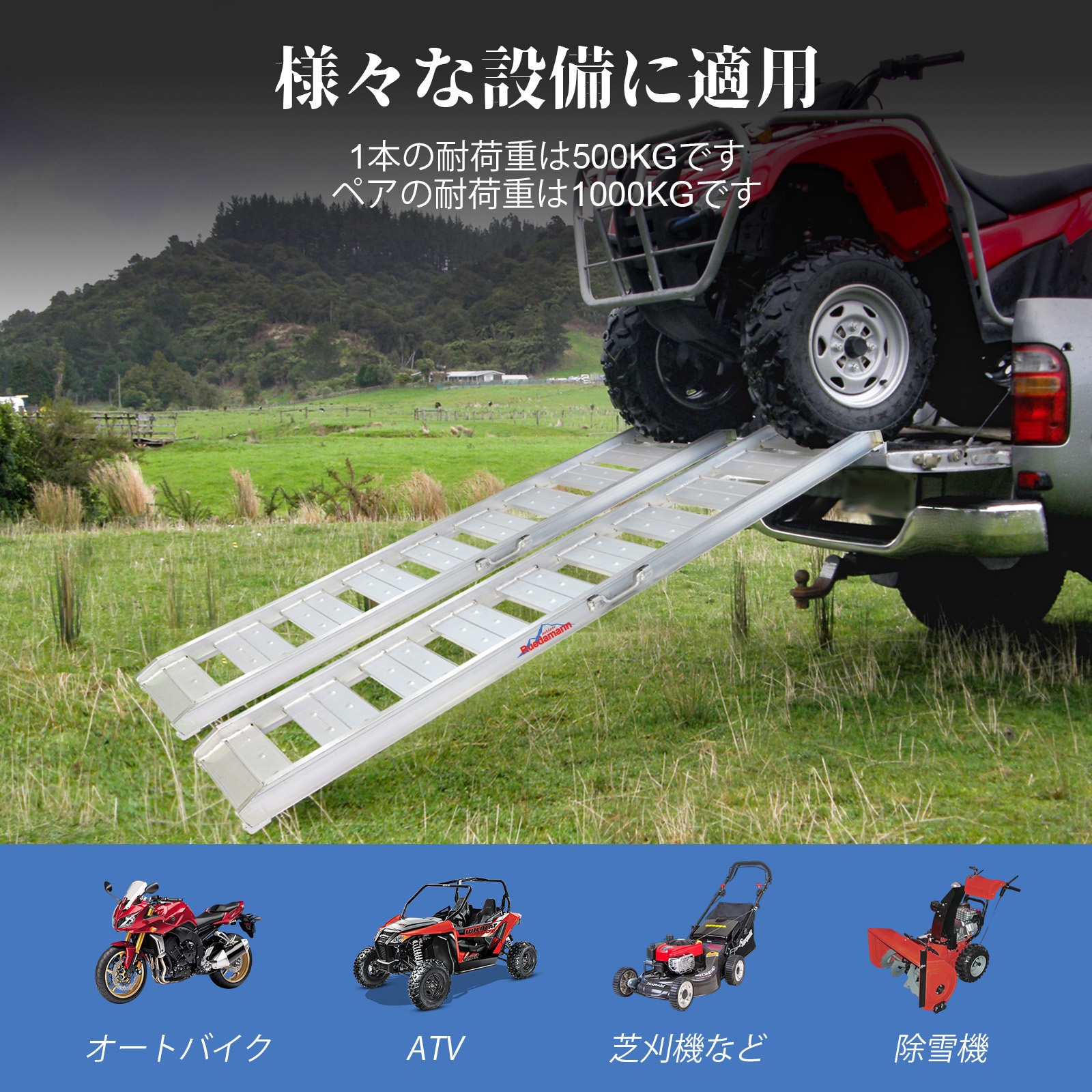 アルミブリッジ 2本セット Ruedamann ラダーレール 【通販モノタロウ】