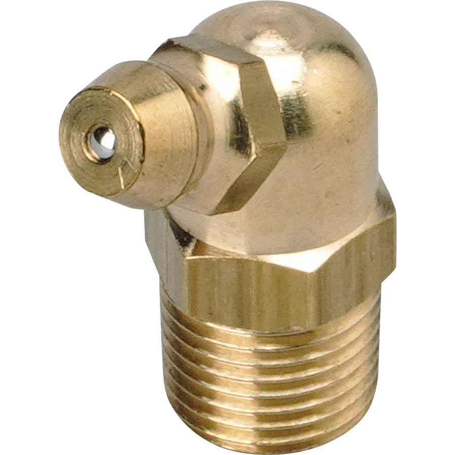 B-1/8PT JIS グリースニップル B型 (黄銅生地) ノーブランド ねじ寸法1