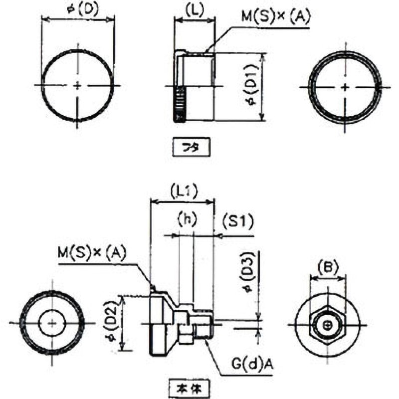 NGC-0350 グリースカップ (黄銅製) 1個 ノーブランド 【通販モノタロウ】