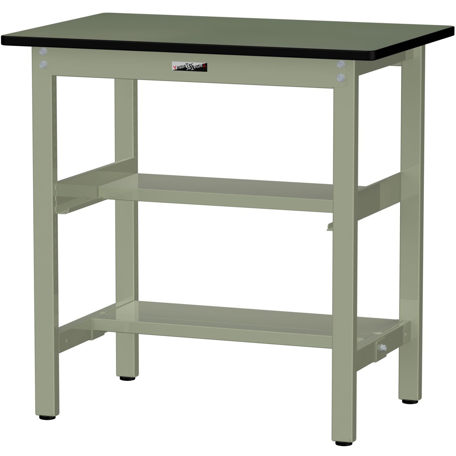 ヤマテック ワークテーブルLABシリーズ 固定式H740mm ワイド引出し付 指紋レスメラミン天板 W1500×D750 ( SLM-1575W-BRW ) □ヤマテック ワークテーブルLABシリーズ 固定式H740mm ワイド引出し