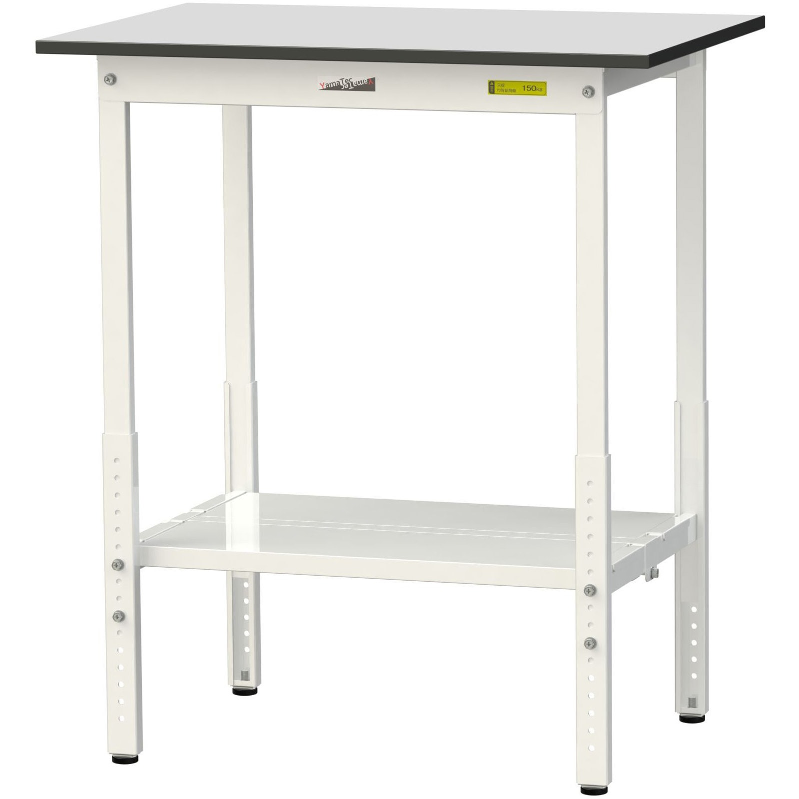 SURAH-960TT-GYW 軽量作業台/耐荷重150kg_高さ調整_全面棚板付き_RoHS2
