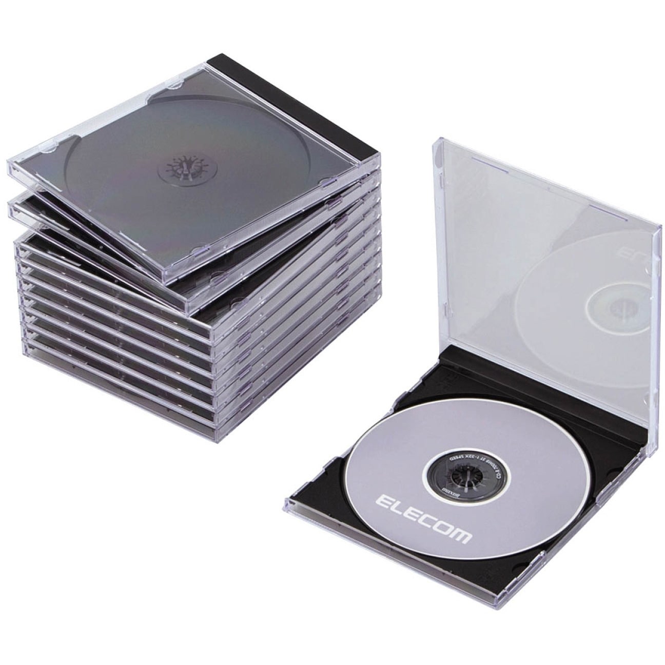 エレコム ディスクケース Blu-ray DVD CD 対応 Blu-rayケース DVDケース CDケース 2枚収納 5枚セット クリア CCD-JSCNW5CR