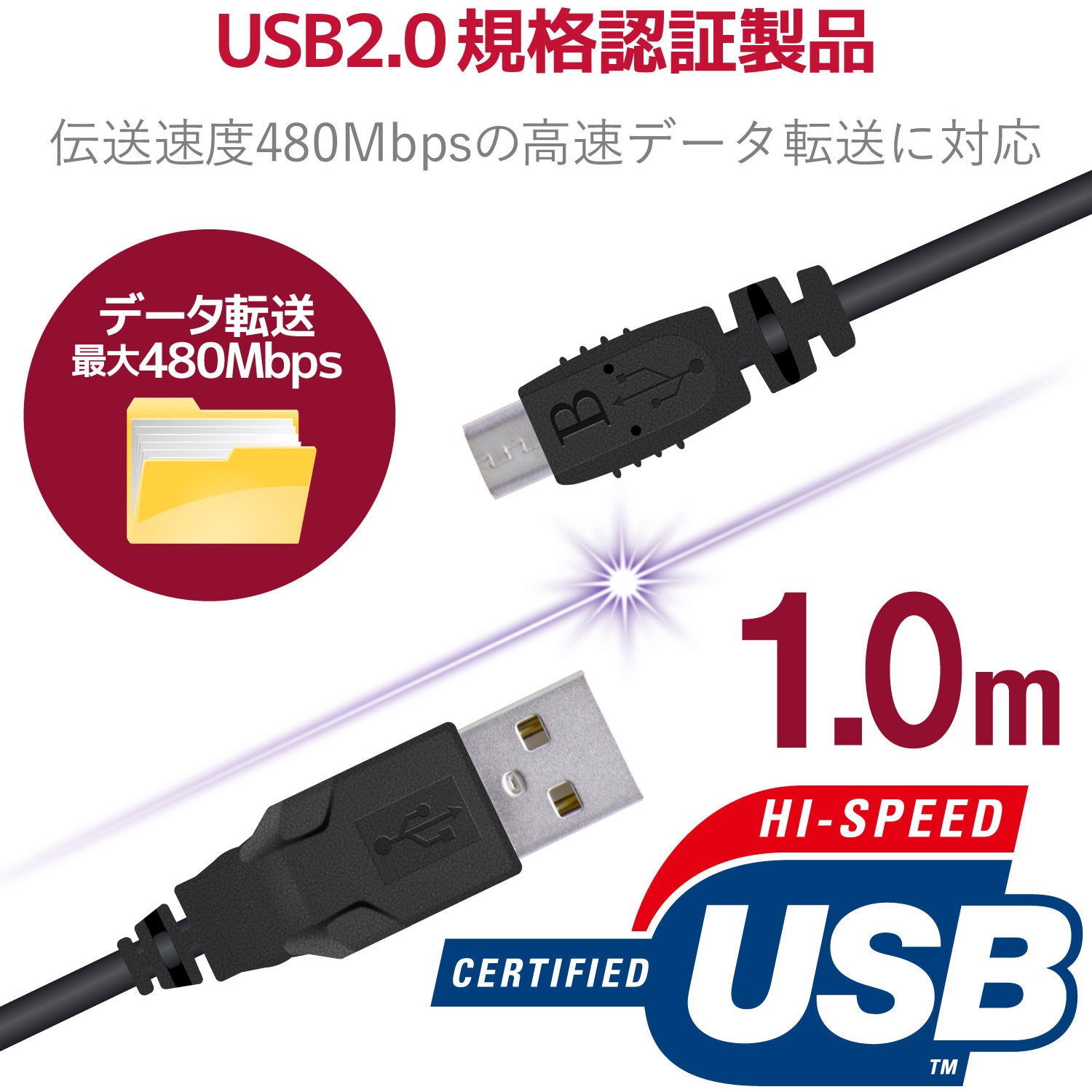 Gm U2camb10bk Microusbケーブル Ps4用 エレコム Type Aオス Micro Type Bオス 1m Gm U2camb10bk 通販モノタロウ