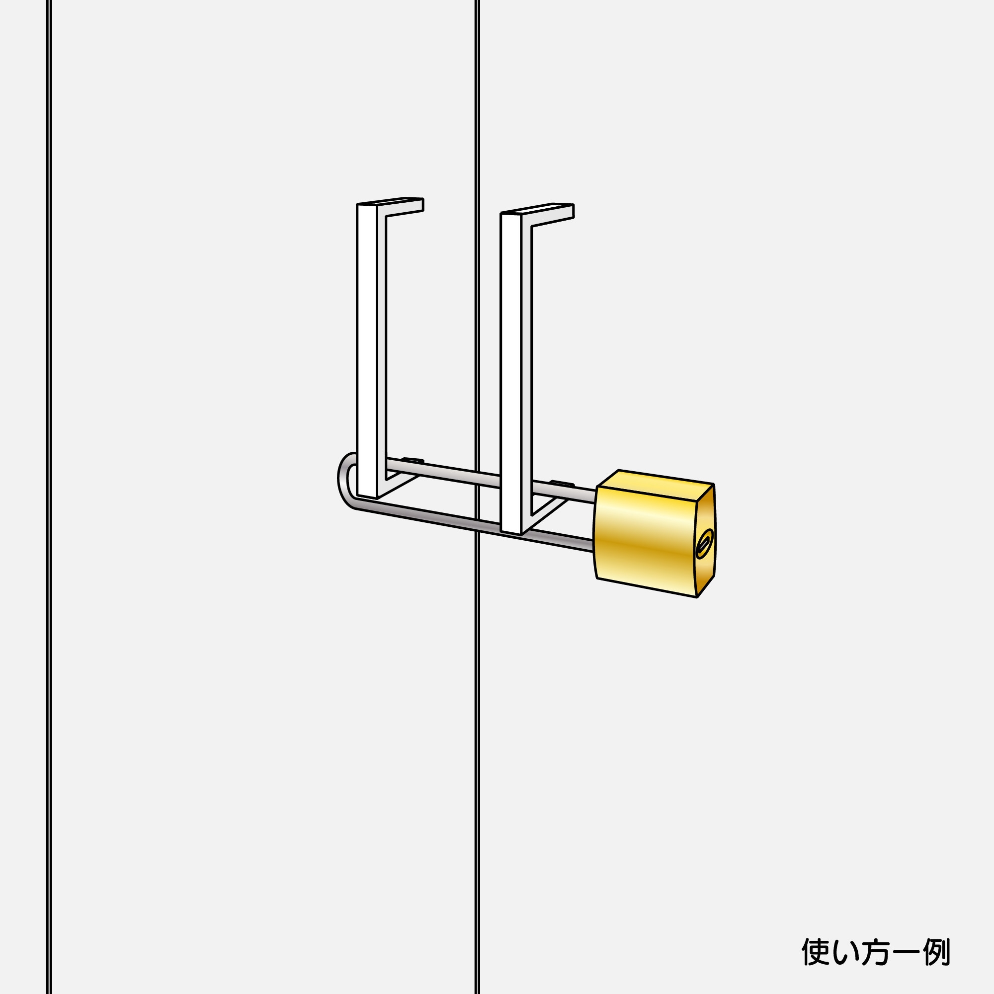 VA-020 ツル長シリンダー錠 WAKI(和気産業) キー式 真鍮製 呼び寸法40