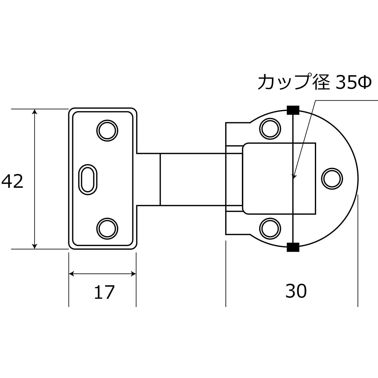 if-013 アングル丁番 WAKI 1個 if-013 - 【通販モノタロウ】