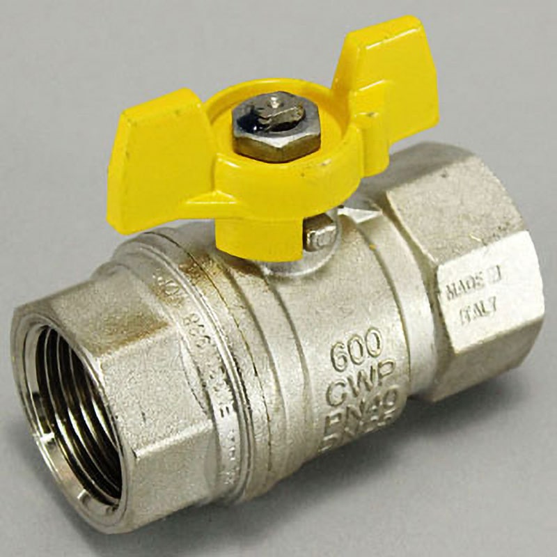 4933 25 34BH 中圧用イコノボールバルブ(蝶ハンドル) パーカーハネフィン ねじ込み形 黄銅/Crメッキ 呼び径(B)1フルボア  4933 25 34BH