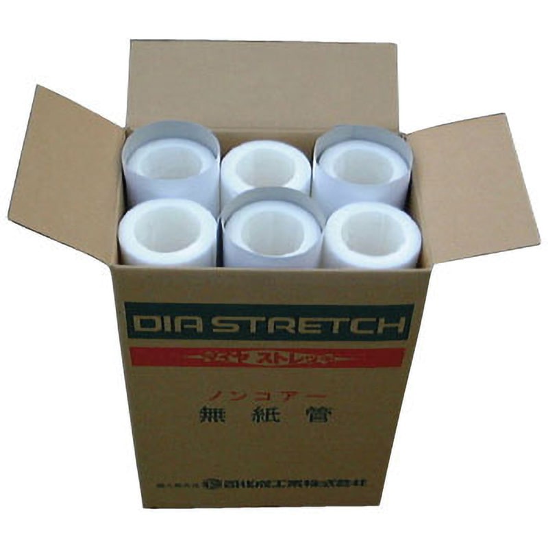 NC(汎用) 500W×300M ストレッチフィルム(ノンコア) 18ミクロン 1箱(6巻