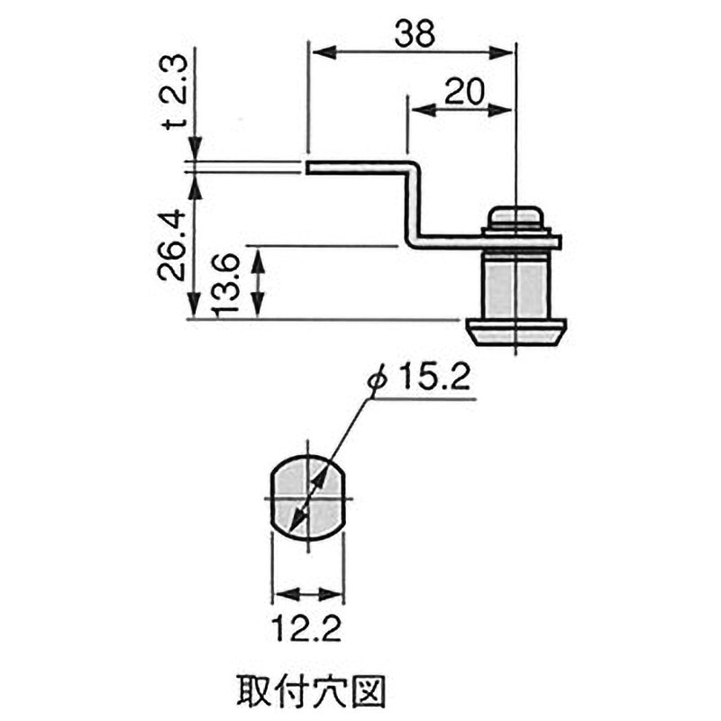 TL-265-2 パネルラッチ(ナット取付タイプ) 1個 栃木屋 【通販モノタロウ】