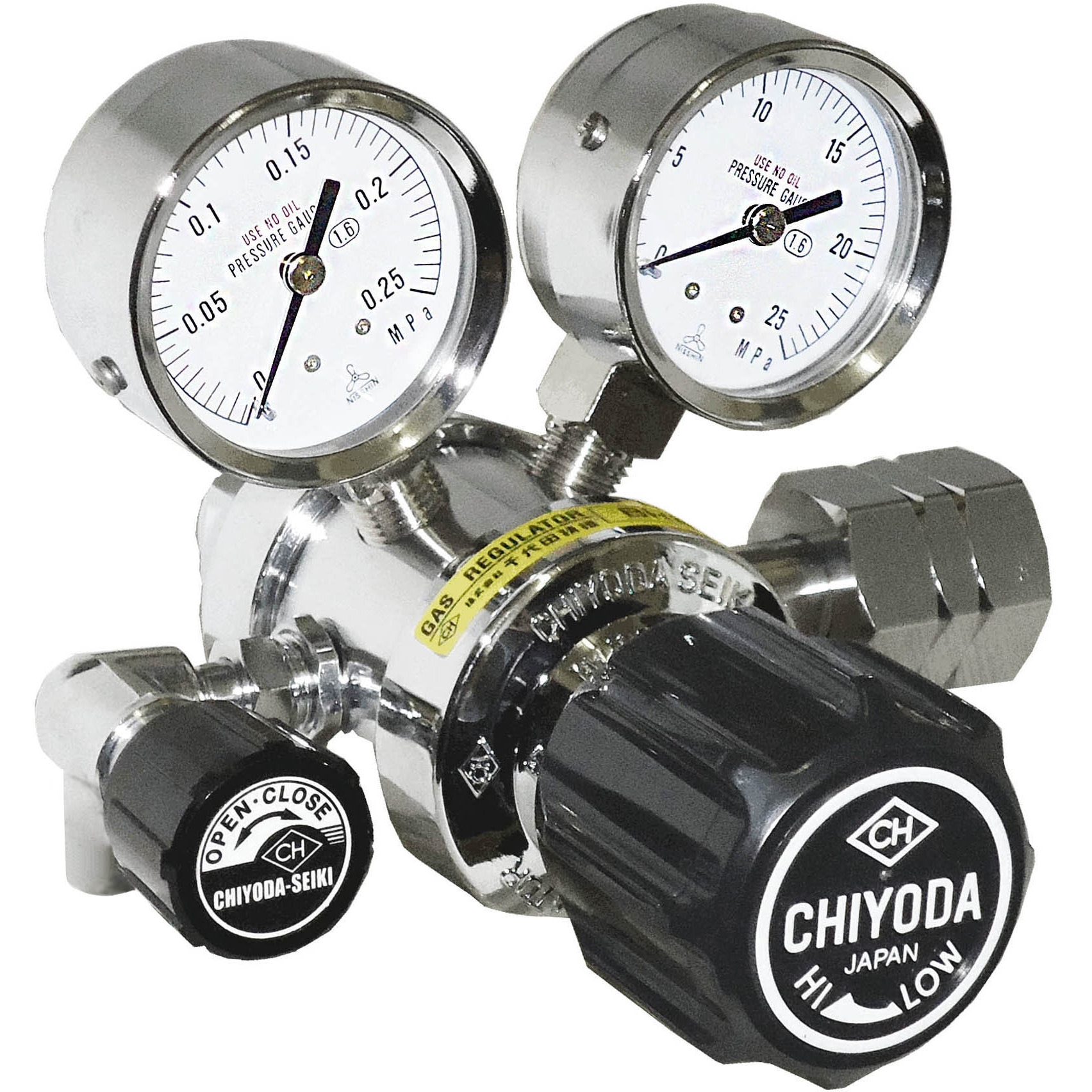 BHSN-3-HeーRC1/4 ハイセレクトボンベ用二段式圧力調整器 千代田精機 適合ガスHe 26,637円