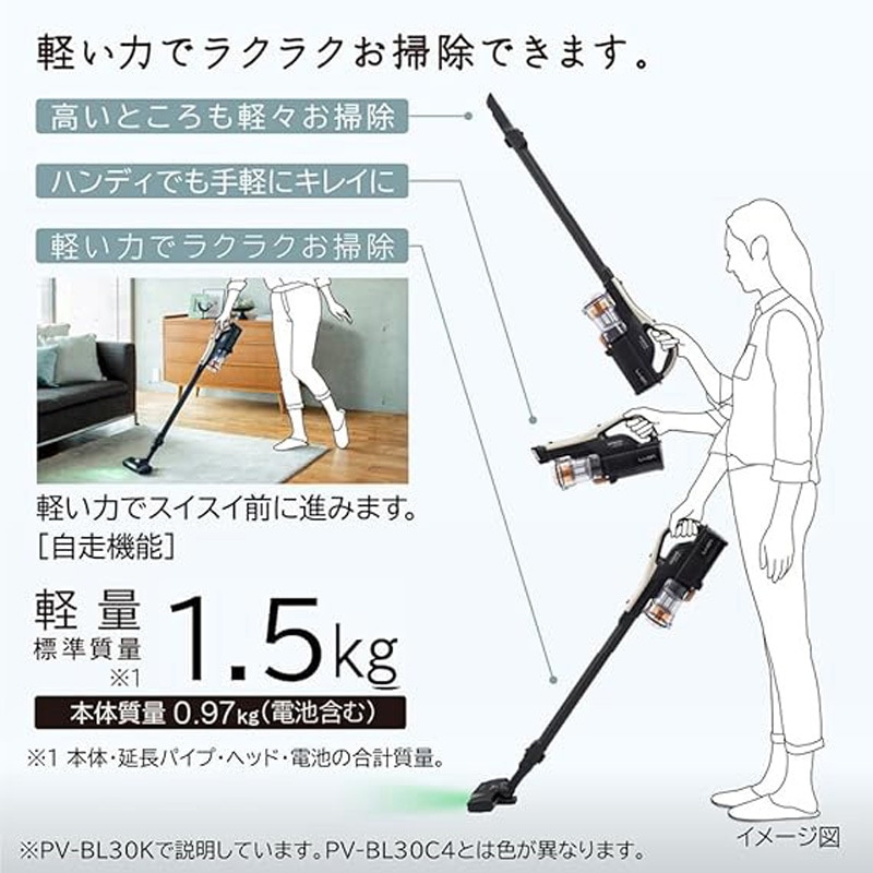 PV-BL30C4 コードレススティッククリーナー 日立 ホワイト色
