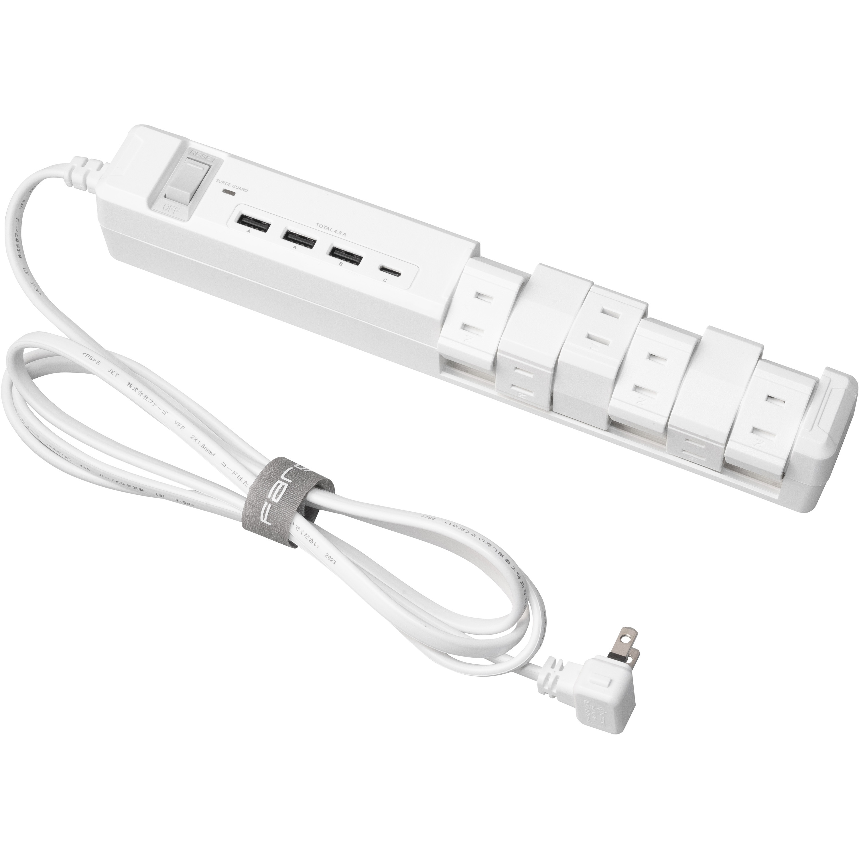 たつごんさん専用 PTC605WH TAPKING USB AC12個口4.8A USB4ポート Fargo 2P 一括スイッチ