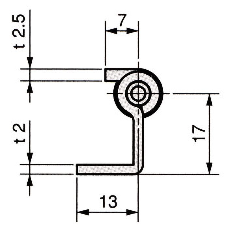 TH-93-2 ステンレスアングルヒンジ 1個 栃木屋 【通販モノタロウ】