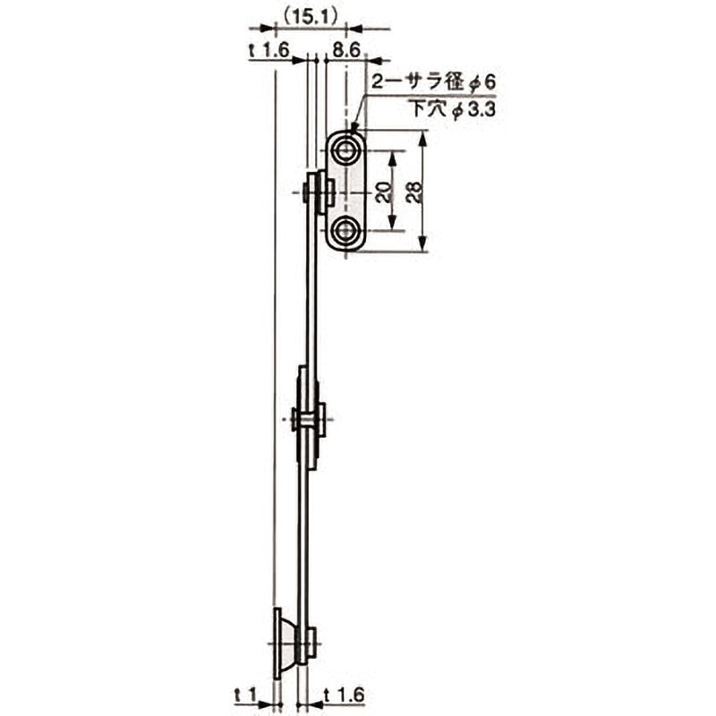 TM-59-L 上蓋用ステー 栃木屋 左右区別:左 TM-59-L - 【通販