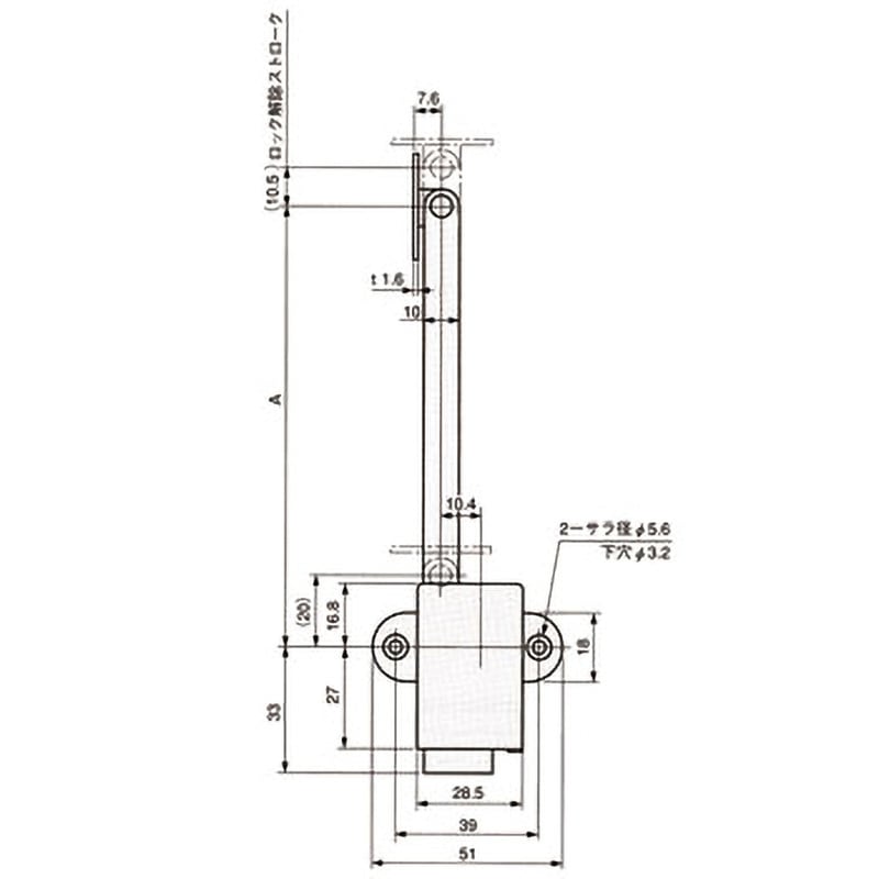 TM-50-2 上蓋用ワンタッチステー 1個 栃木屋 【通販モノタロウ】