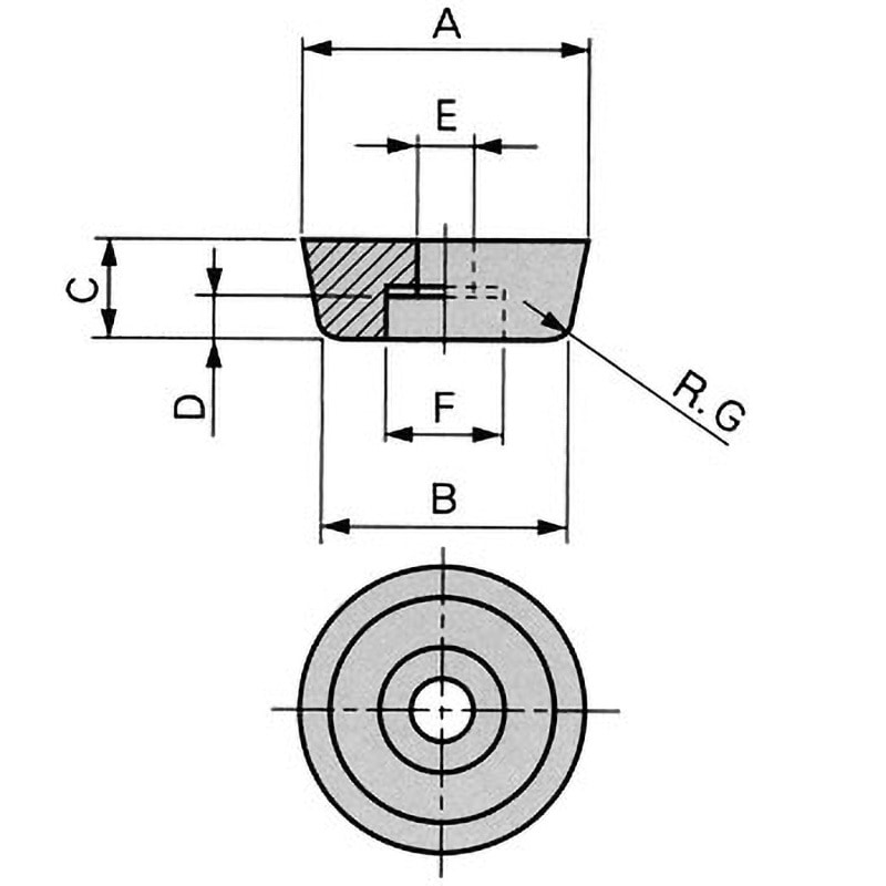 TM-SK-13 ゴム足SK型 栃木屋 黒色 - 【通販モノタロウ】