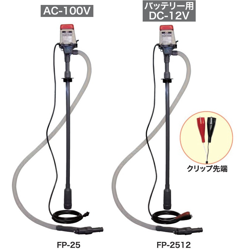 市場 ラクオート FP-25 軽油専用電動ポンプ AC100V 灯油