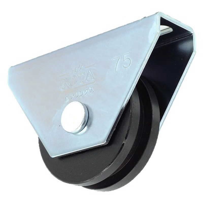 WHU-0756 ロタ・重量戸車 (H型) ヨコヅナ 車輪径75mm寸法75mm 1セット(2個) WHU-0756