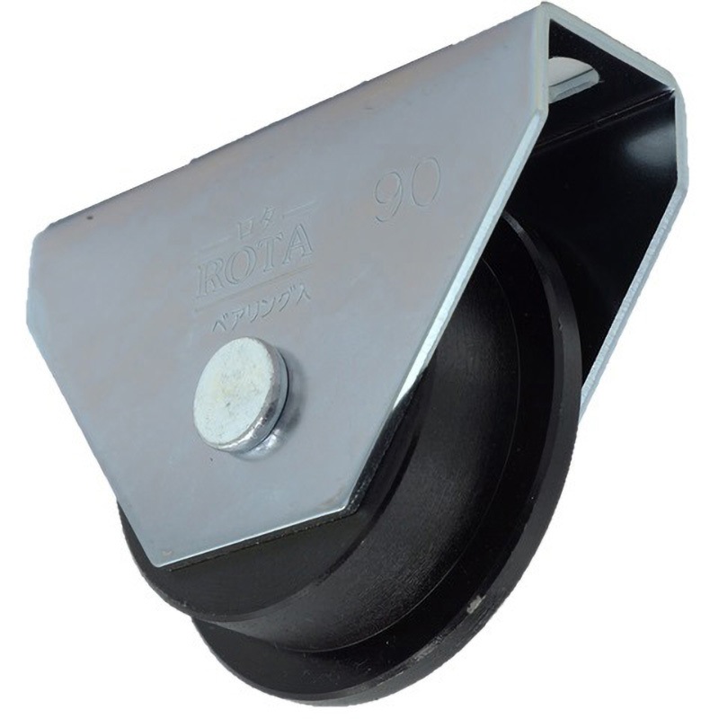 WHU-0907 ロタ・重量戸車 (トロ車型) ヨコヅナ 車輪径90mm寸法90mm 1セット(2個) WHU-0907