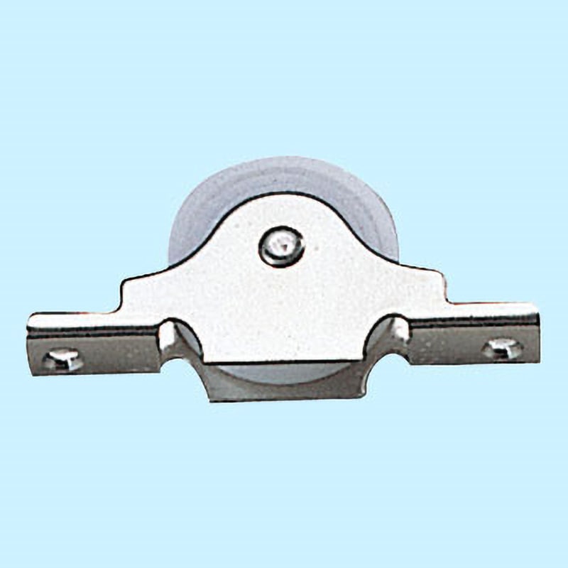 DES-0303 ベアリング入ジュラコン(R)戸車 ステンレス枠 ヨコヅナ 袖平型 荷重30kg  1セット(12個) DES-0303