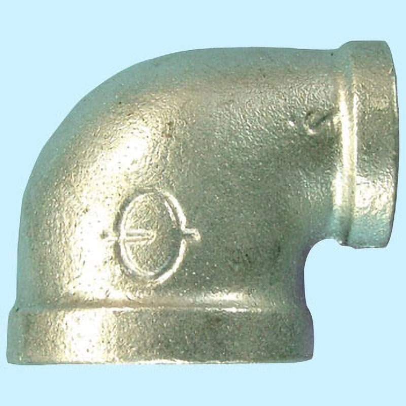 GBRL 径違いエルボ 可鍛鋳鉄製管継手(白) リケン 呼び径65×40A