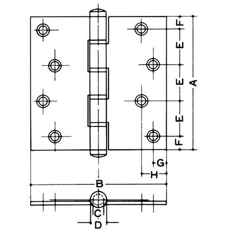 STR-12 HL ステンレス 義星蝶番 ナイロンリング入 APLUS(クマモト