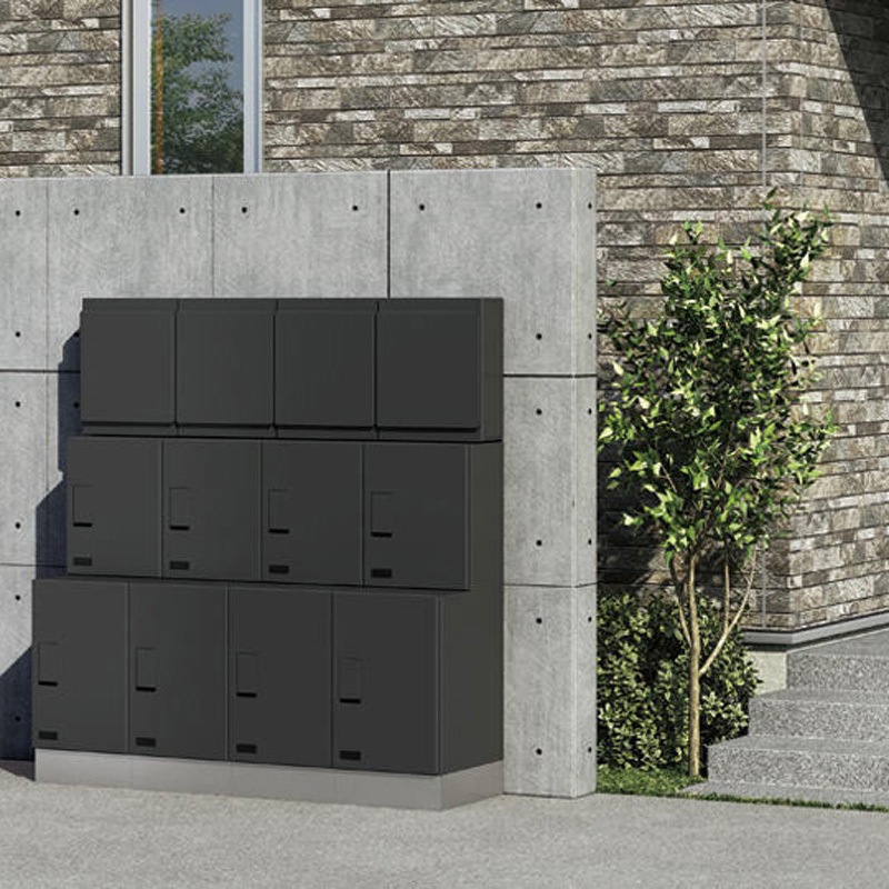 ナスタ 宅配ボックス KS-TLT340-F500 確認窓付き 前入れ前出し 壁付け 据置 イメージ：ダークブラウン NASTA 防滴タイプ KS-TLT340-F500｜宅配ボックス｜ナスタ（Nasta） \u2013 イブニーズ.com