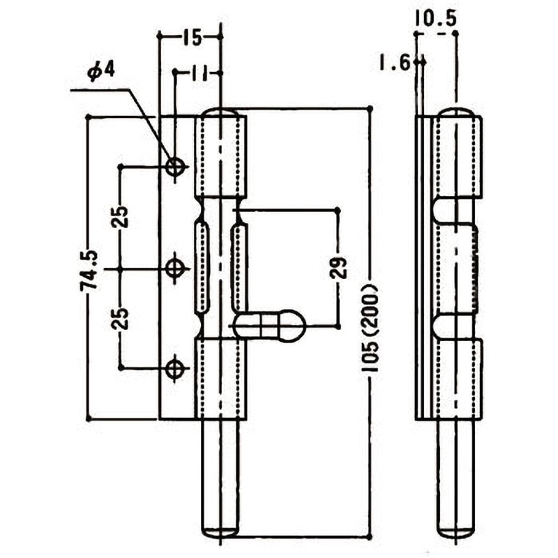 D-85-200 ユニクロ 点検口用落し APLUS(クマモト) 寸法Φ9×200mm