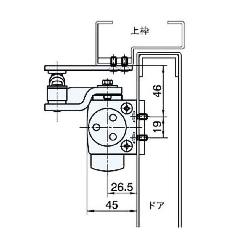 S122P ドアクローザ 20シリーズ パラレル型(ストップ付・内装式