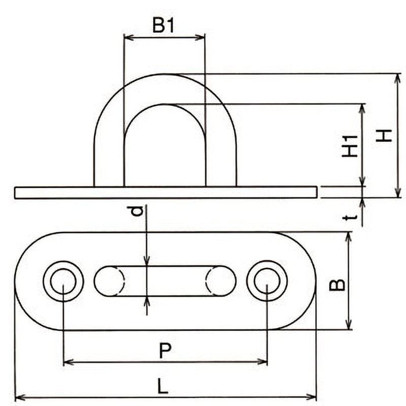 F-50-8 ST パッドアイ APLUS(クマモト) 荷重40kg F-50-8 - 【通販