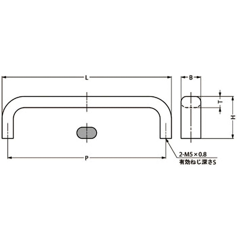 EC-120S ステンレス鋼製ハンドル LAMP(スガツネ工業) サテン仕上 EC