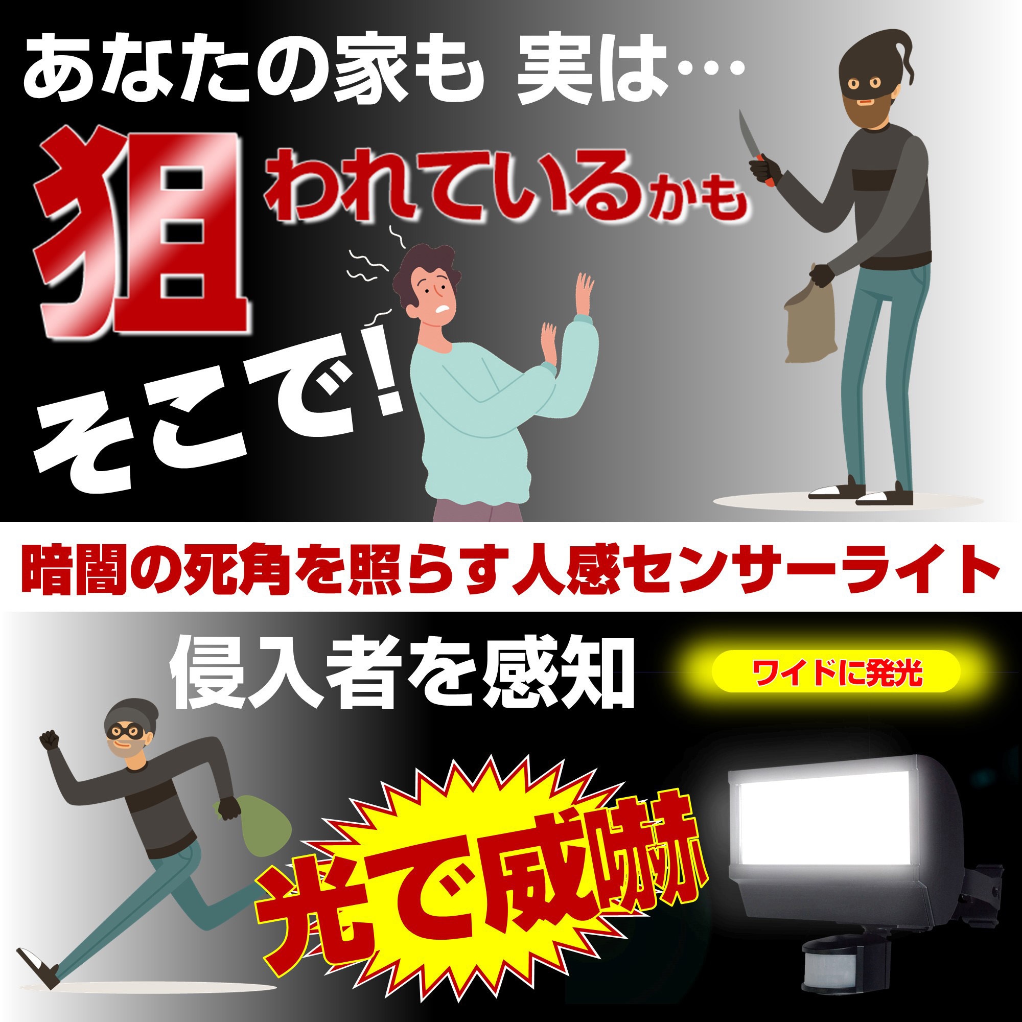 ESL-W2001AC LEDセンサーライトコンセント式 屋外 防犯