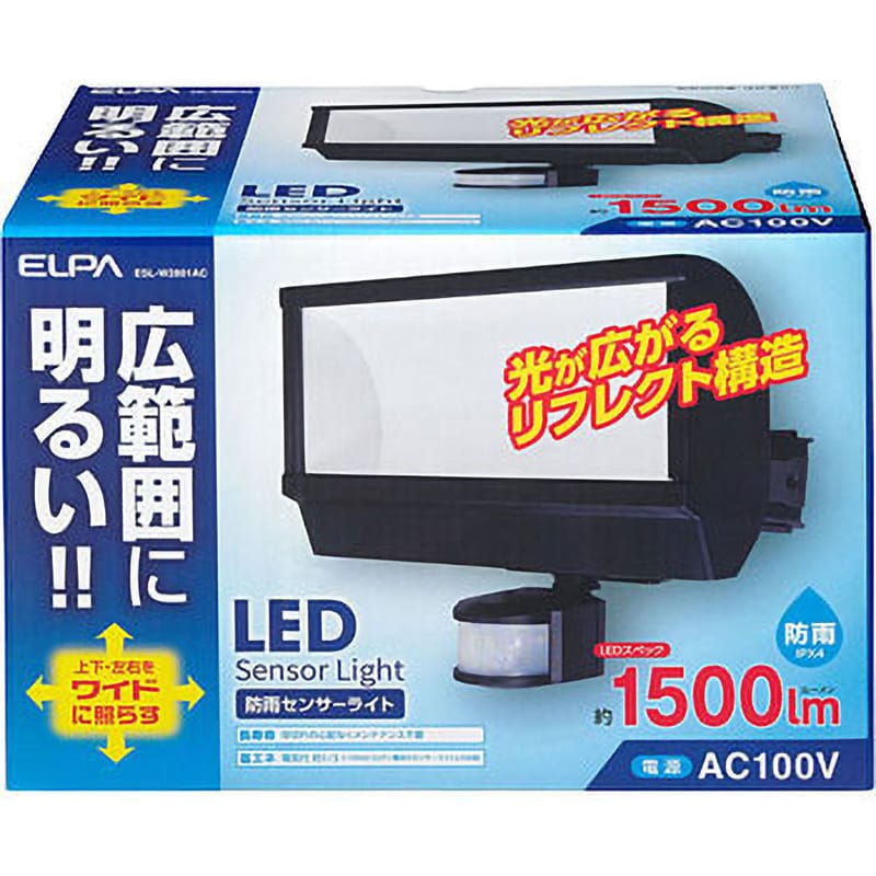 ESL-W2801AC LEDセンサーライトコンセント式 屋外 防犯