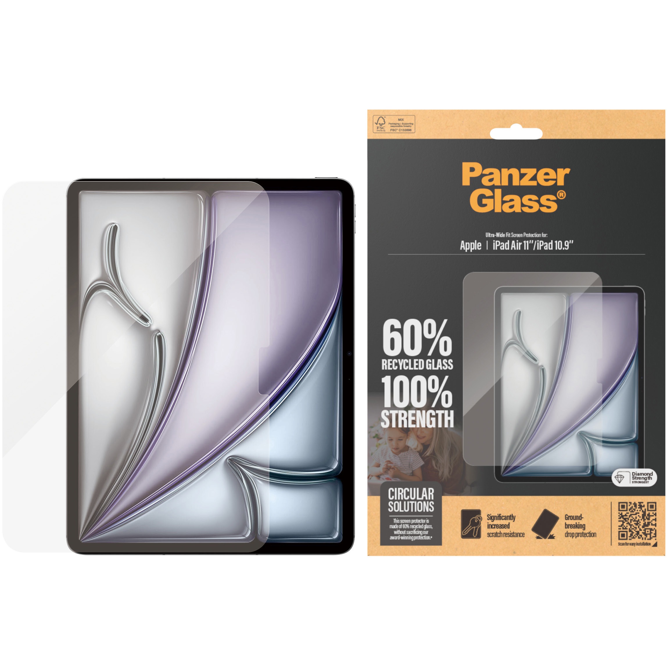 2833 iPad Air 11 PanzerGlass Glass Ultra-Wide Fit 1個 PanzerGlass 【通販モノタロウ】