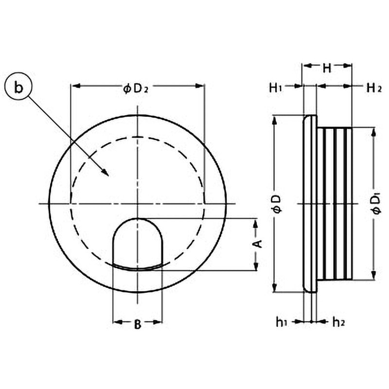 S89CM 配線孔キャップ 丸型 1個 LAMP(スガツネ工業) 【通販