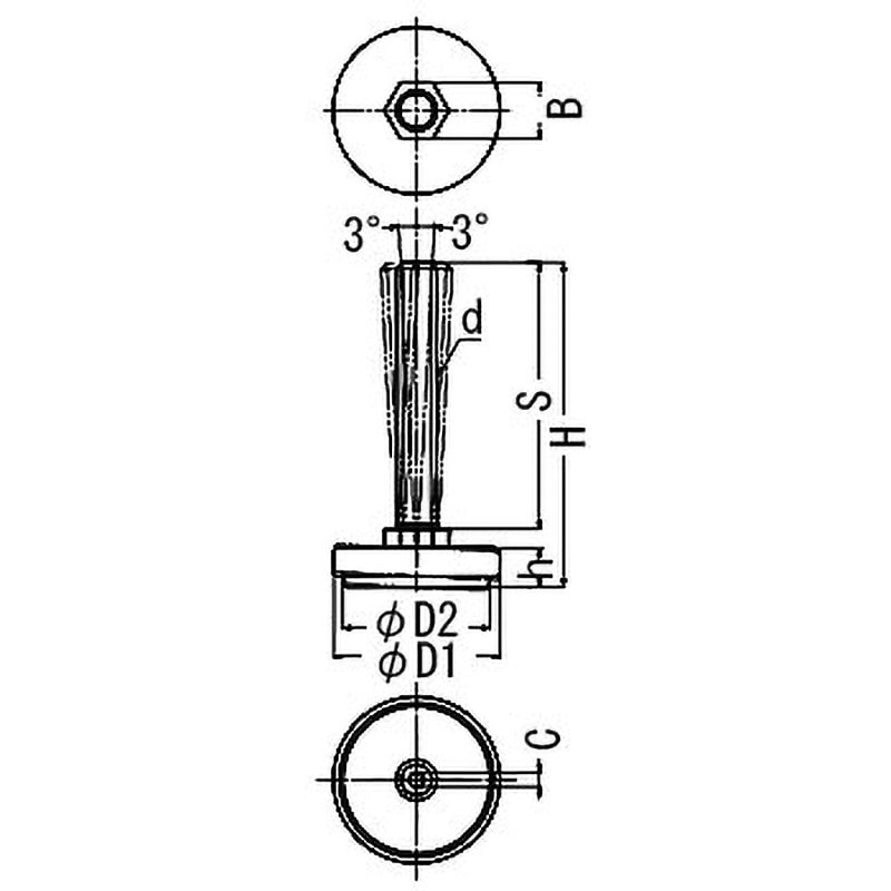 MKRL-40-10-80B6 薄型アジャスター MKRL型 LAMP(スガツネ) 黒