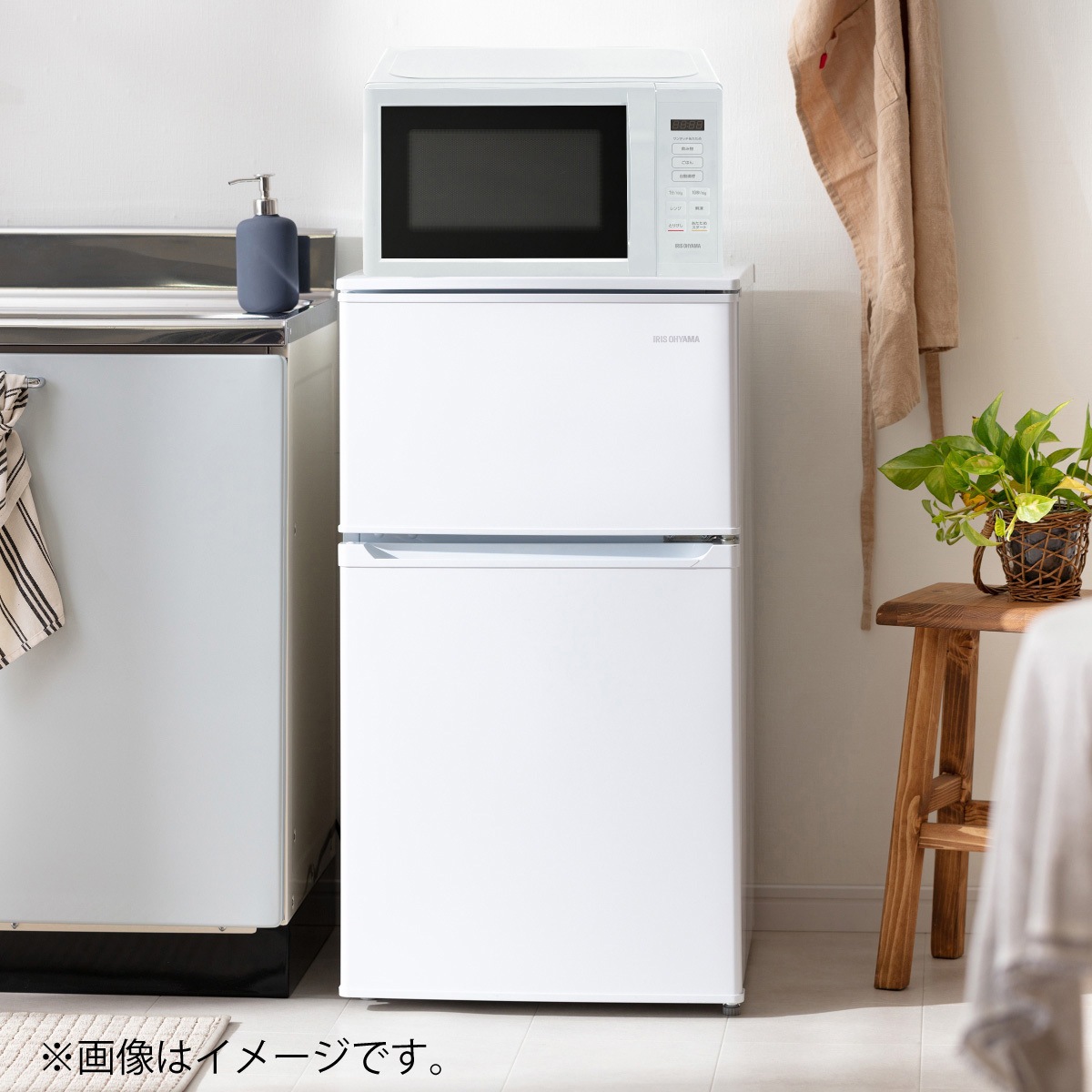 家電2点セット レンジ+冷蔵庫 1セット アイリスオーヤマ 【通販