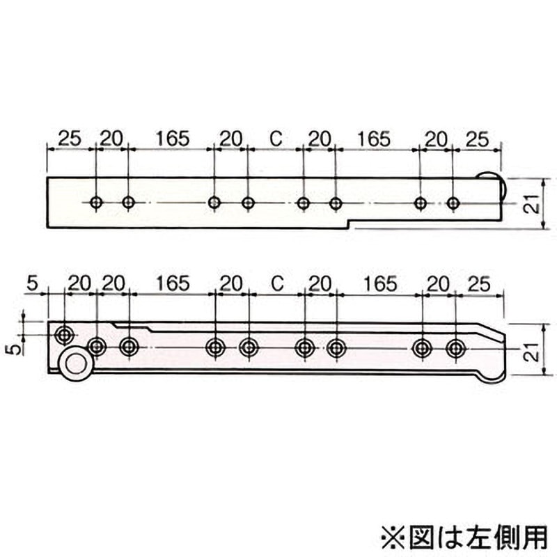 新17Y-D-D-550 スライドレール 新17シリーズ アトムリビンテック 2段