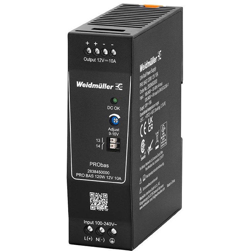 2838450000 PRO BAS 120W 12V 10A PRObasシリーズ ワイドミュラー 120W 幅40mm奥行99.9mm