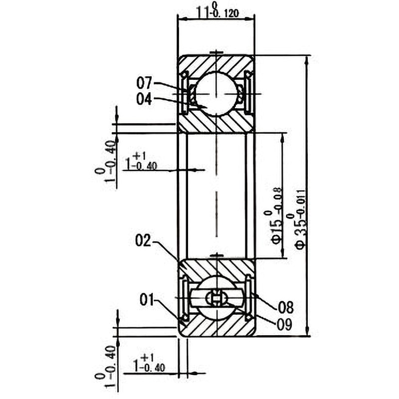 6202ZZ 深溝玉軸受 6200番台 ZZ モノタロウ 単列 両側鋼板シールド形