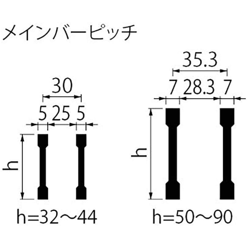 HSV-96975A スチール製グレーチング かさあげ型 プレーンタイプ 自由