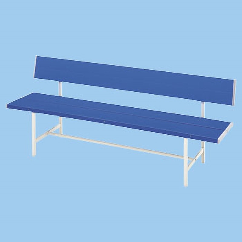 M様　再取引用商品（ベンチ） B-3(1800) カラーベンチ ノーブランド ブルー色 樹脂成型品 背もたれ