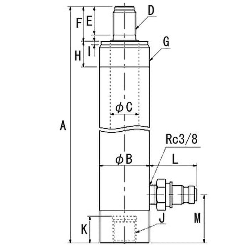 MS1-250T 油圧シリンダー(単動シリンダー) 1台 理研機器(RIKEN) 【通販