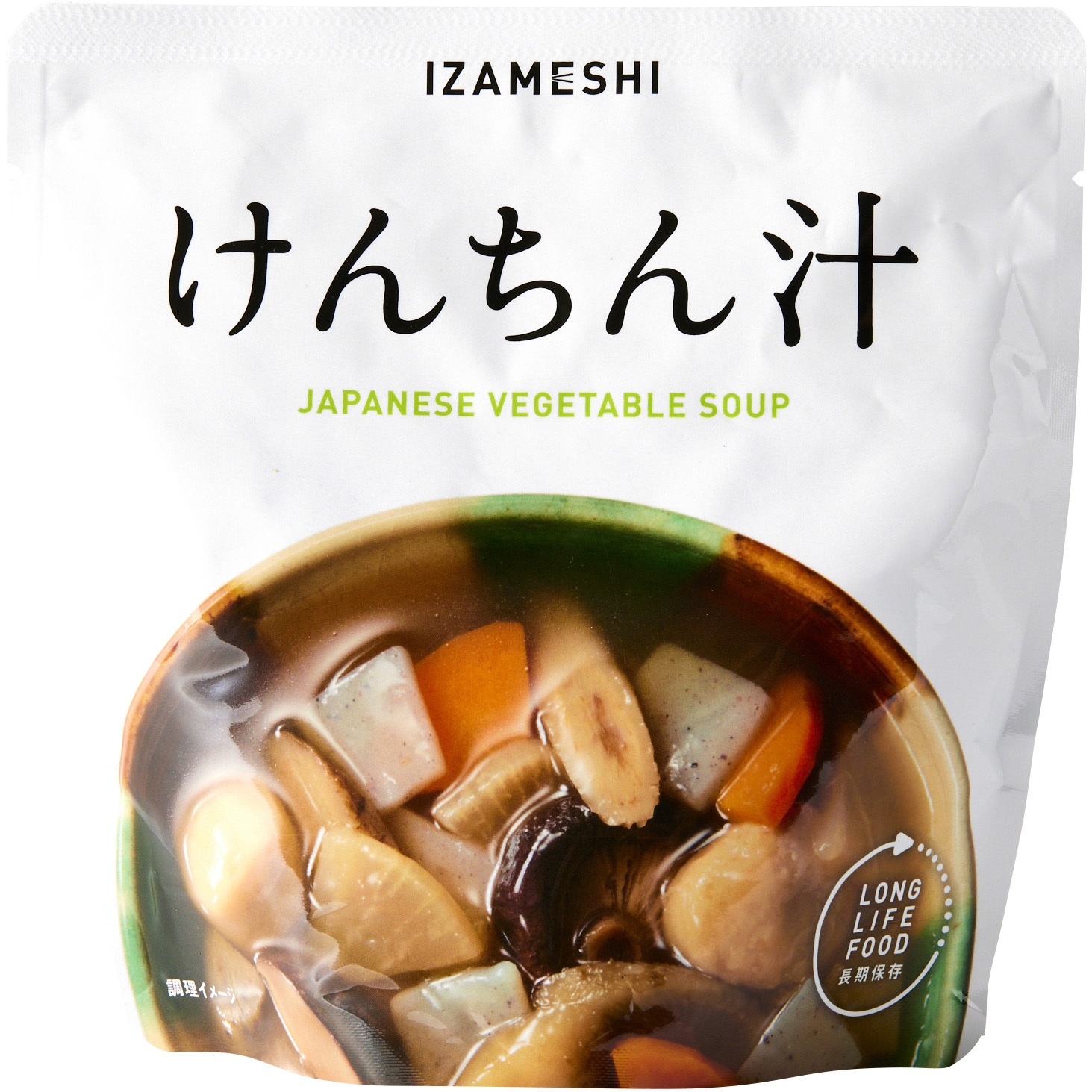 けんちん汁(18個入) イザメシ おかず イザメシ ほっこりけんちん汁 賞味期限:製造より3年 内容量310/1袋g  1ケース(18個)
