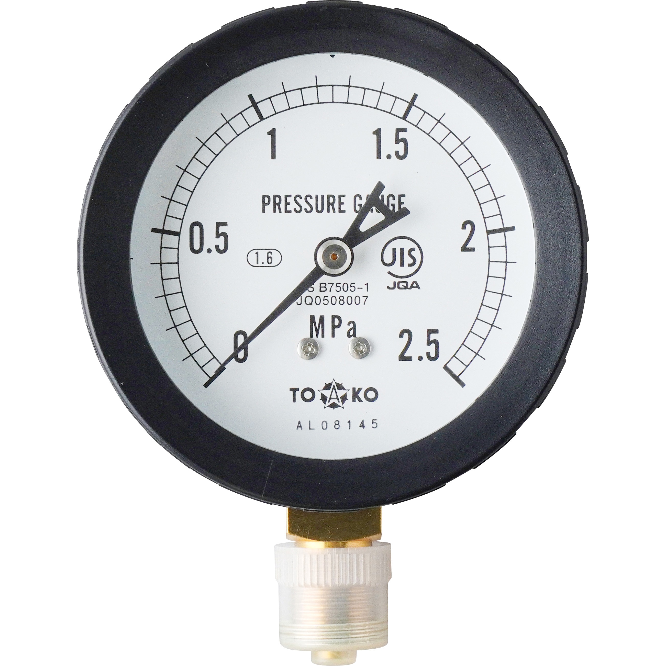 旭計器 密閉形圧力計 A形 蒸気用耐振形 圧力範囲(MPA)：0〜